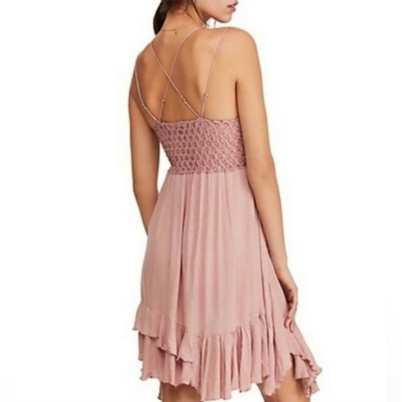 Free People Adella Slip Dress Size XS Rose Pink 🌷 - Picture 5 of 6